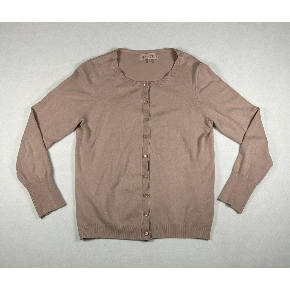 Philosophy Republic Clothing Cardigan Women's Large Dusty Pink Button Up